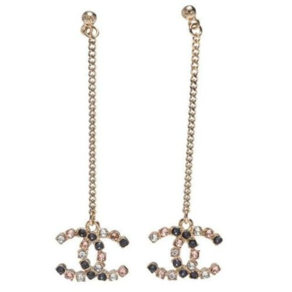 NWT CHANEL CC RUNWAY LONG EARRINGS - Picture 1 of 8